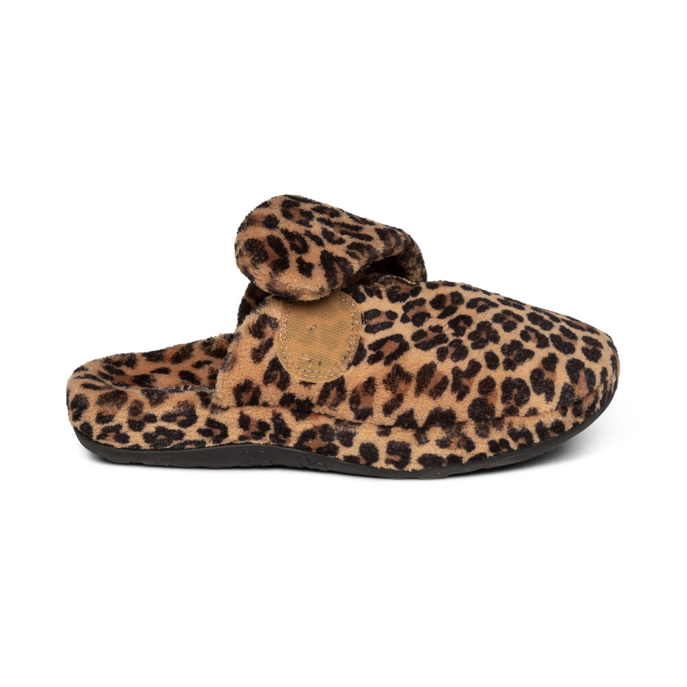 Aetrex Women's Mandy Closed Toe Slippers - Leopard | USA 8MU75KX